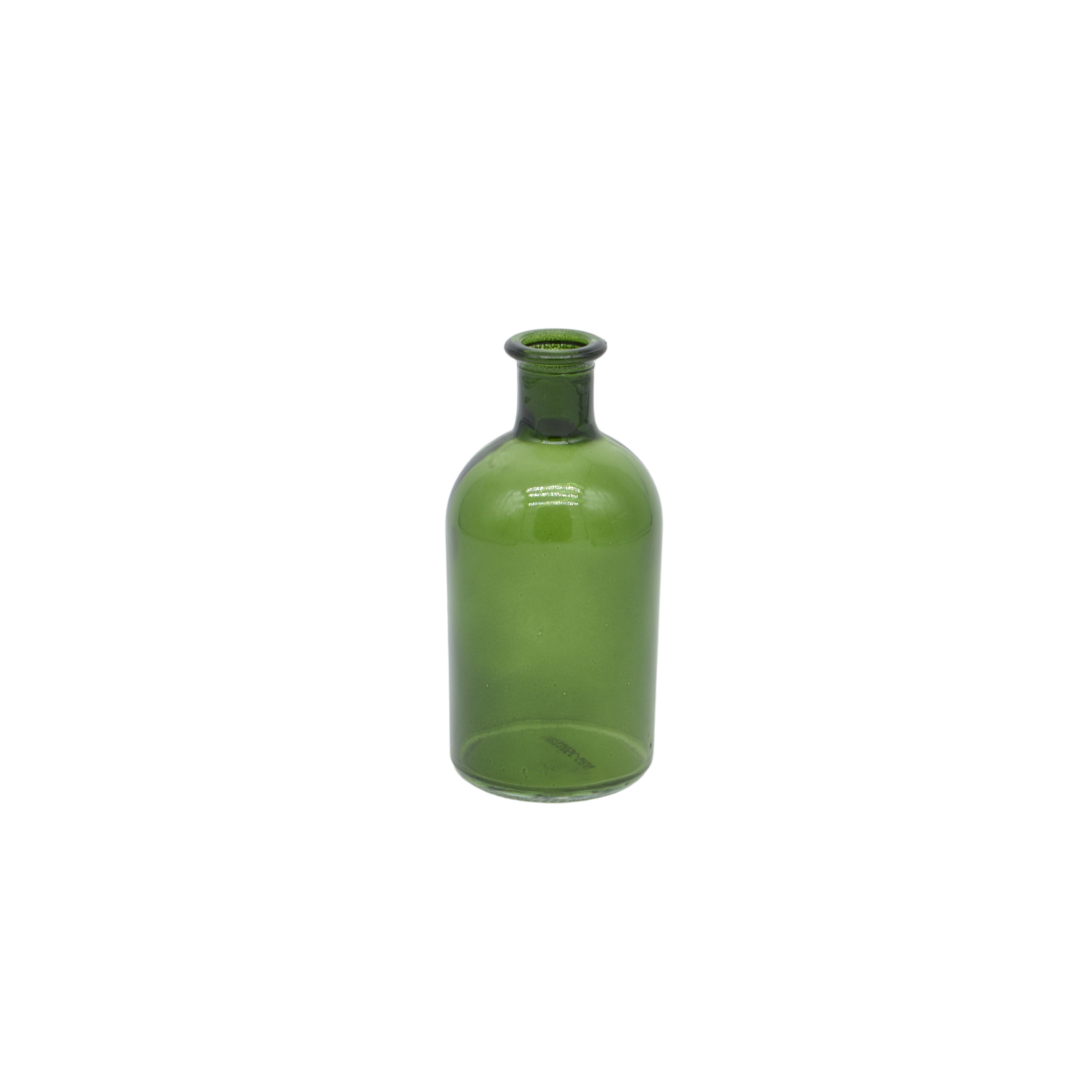 Dark Green Medicine Bottle Bud Vase